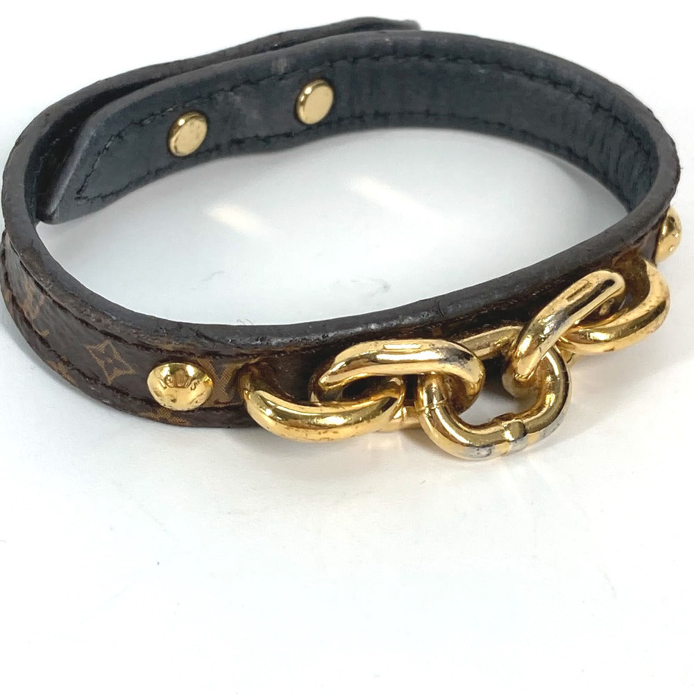 LOUIS VUITTON bracelet M6529F Monogram canvas Brown Monogram Brasserie Twist the Chain Women 17 Used Authentic