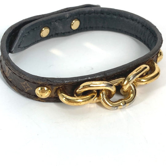 LOUIS VUITTON bracelet M6529F Monogram canvas Brown Monogram Brasserie Twist the Chain Women 17 Used Authentic