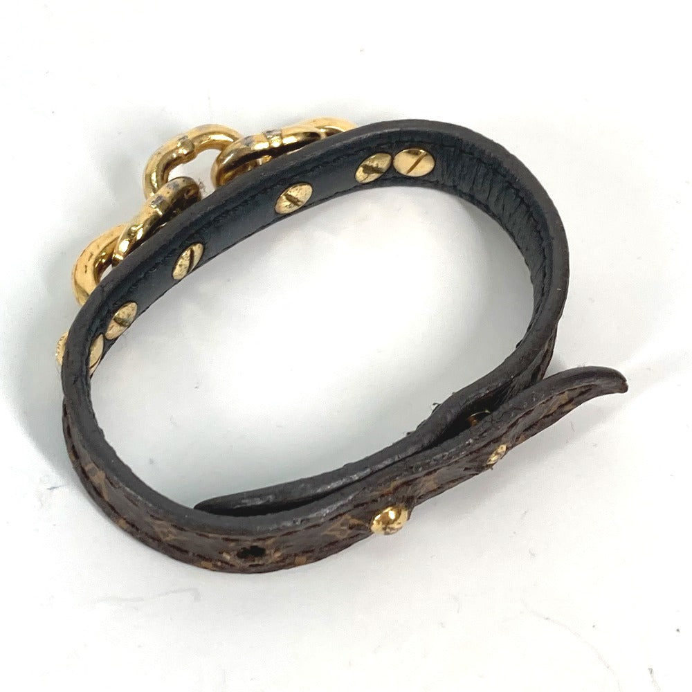 LOUIS VUITTON bracelet M6529F Monogram canvas Brown Monogram Brasserie Twist the Chain Women 17 Used Authentic