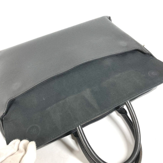 LOUIS VUITTON Business bag M30440 Taiga Leather black Taiga Alex mens Used Authentic
