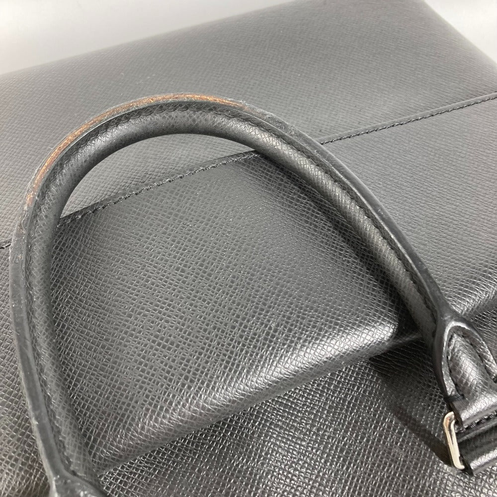 LOUIS VUITTON Business bag M30440 Taiga Leather black Taiga Alex mens Used Authentic