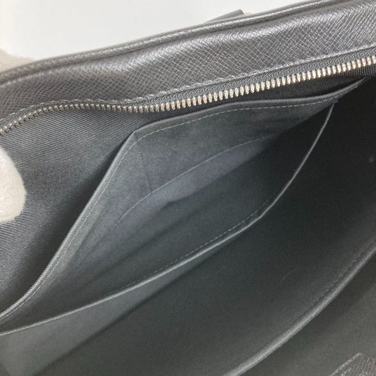 LOUIS VUITTON Business bag M30440 Taiga Leather black Taiga Alex mens Used Authentic