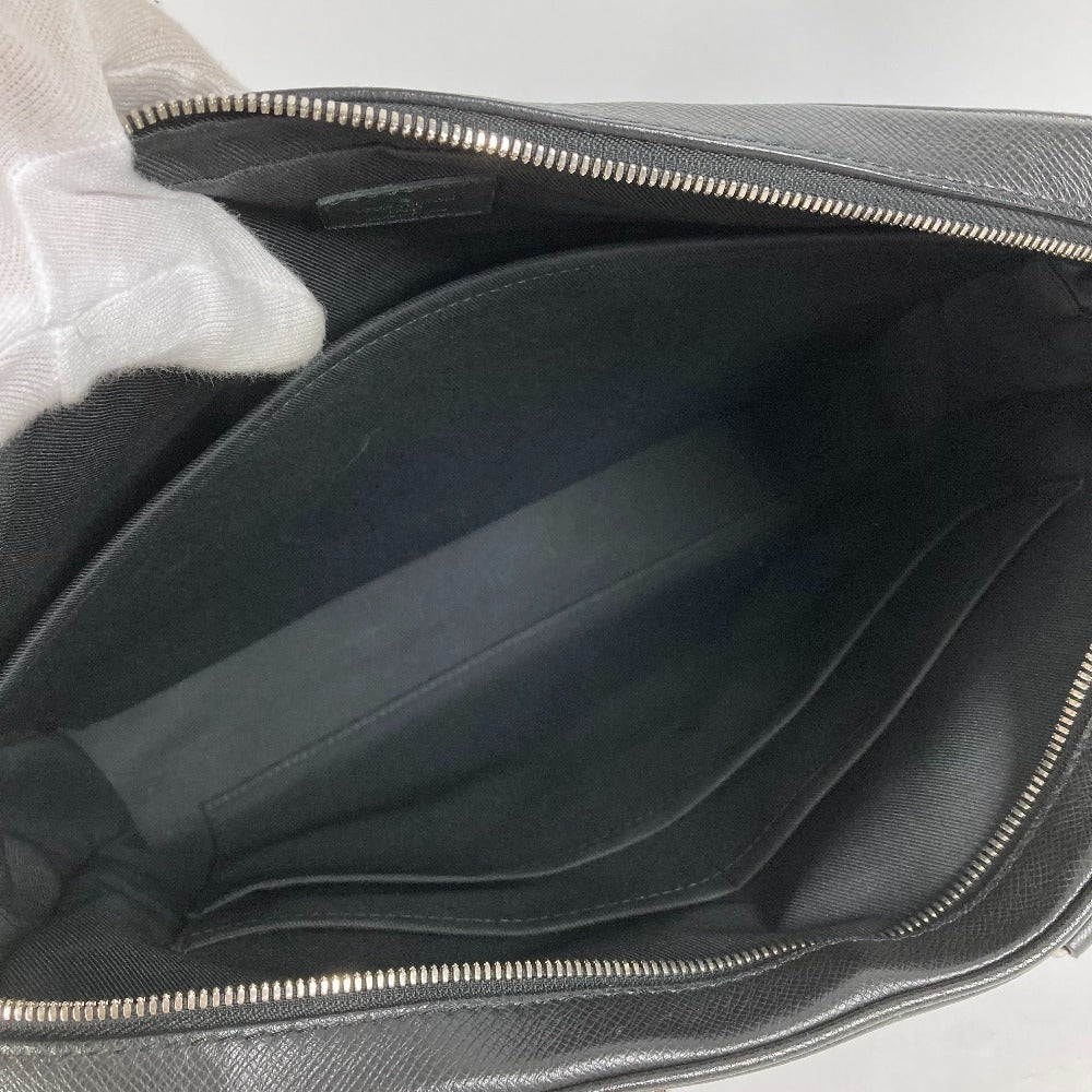 LOUIS VUITTON Business bag M30440 Taiga Leather black Taiga Alex mens Used Authentic