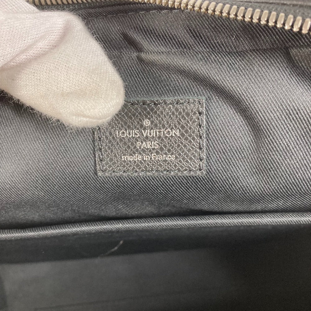LOUIS VUITTON Business bag M30440 Taiga Leather black Taiga Alex mens Used Authentic