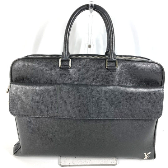 LOUIS VUITTON Business bag M30440 Taiga Leather black Taiga Alex mens Used Authentic