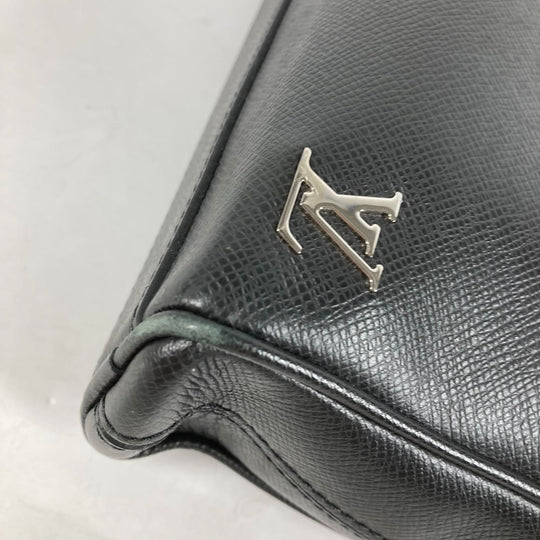 LOUIS VUITTON Business bag M30440 Taiga Leather black Taiga Alex mens Used Authentic
