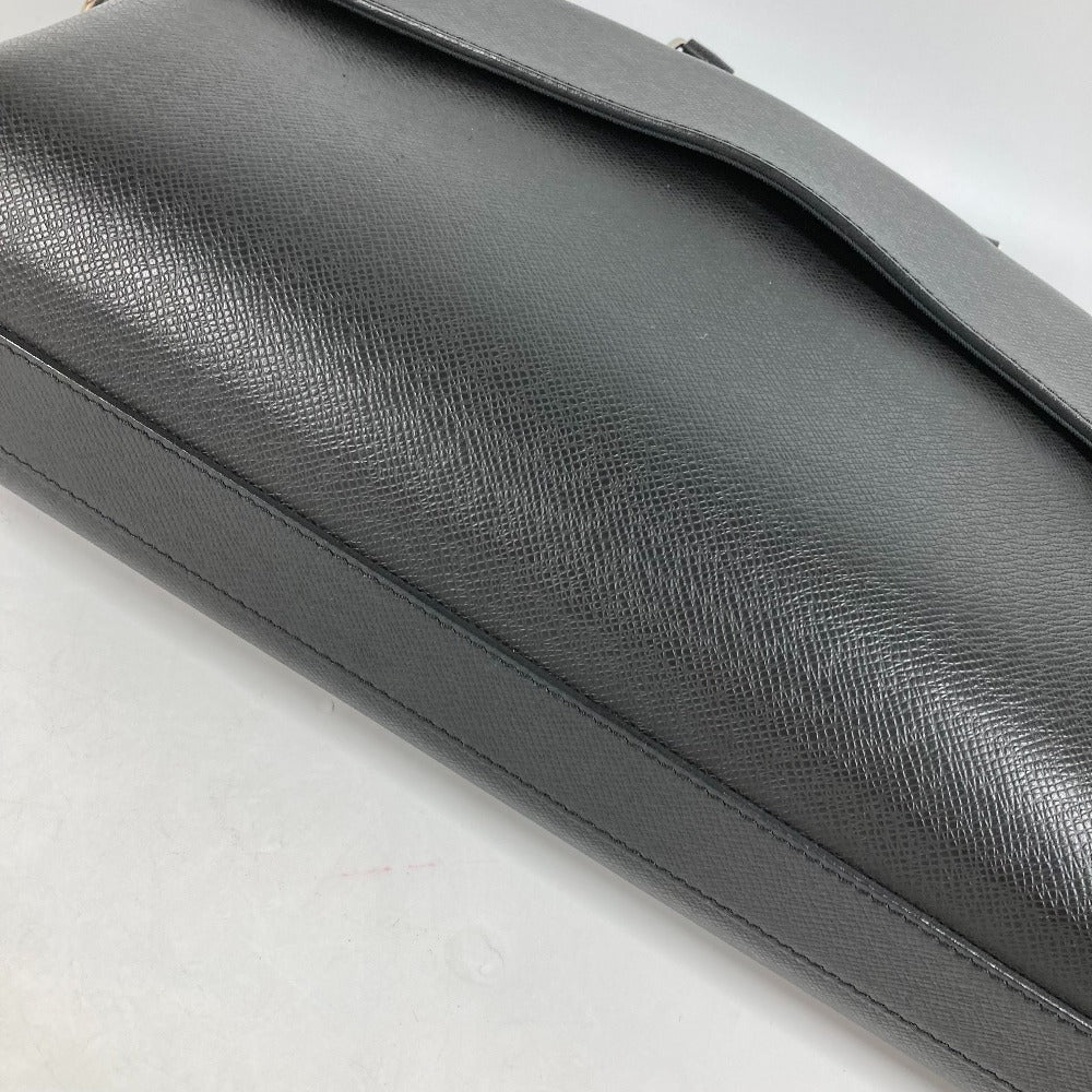 LOUIS VUITTON Business bag M30440 Taiga Leather black Taiga Alex mens Used Authentic