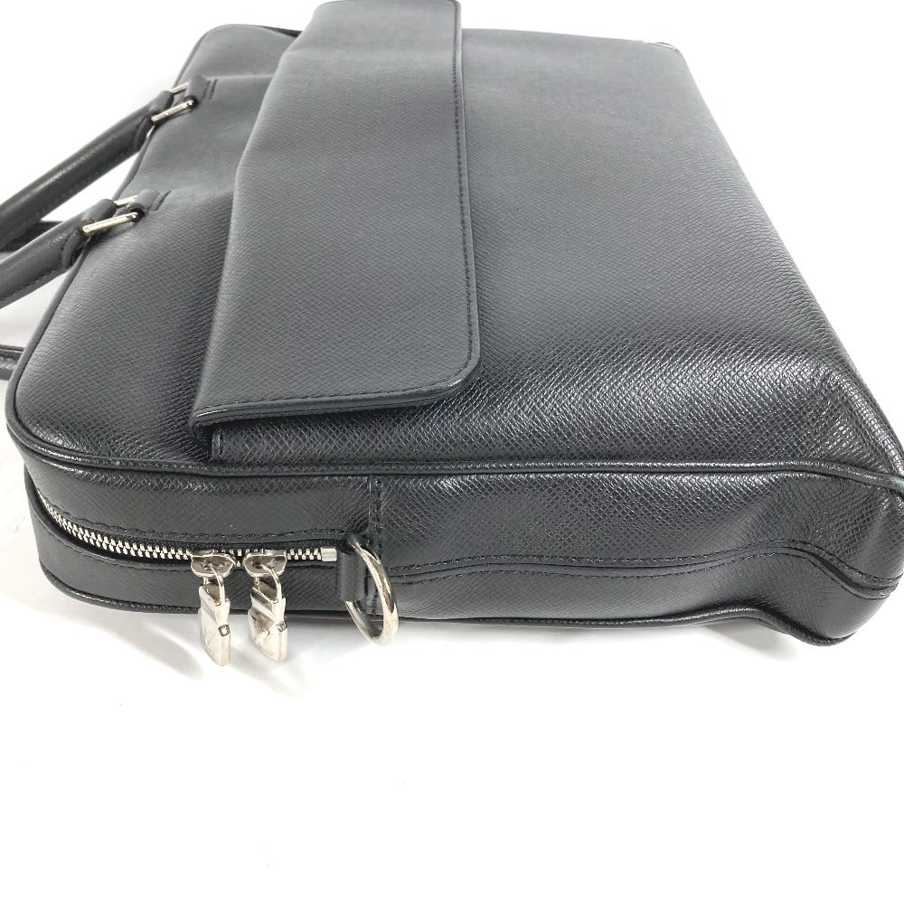LOUIS VUITTON Business bag M30440 Taiga Leather black Taiga Alex mens Used Authentic