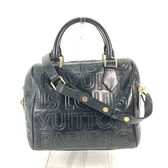 LOUIS VUITTON Handbag M95814 leather black 2008 Limited Edition Monogram Speedy Mini 20 Women Used Authentic