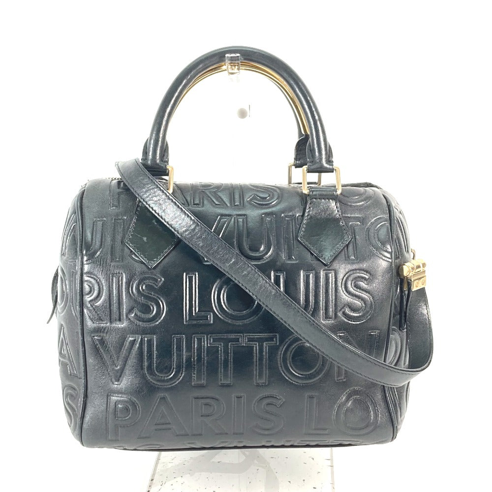 LOUIS VUITTON Handbag M95814 leather black 2008 Limited Edition Monogram Speedy Mini 20 Women Used Authentic