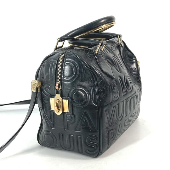 LOUIS VUITTON Handbag M95814 leather black 2008 Limited Edition Monogram Speedy Mini 20 Women Used Authentic