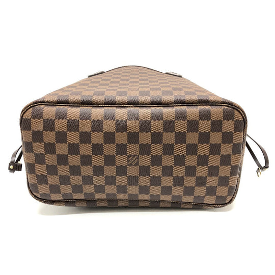 LOUIS VUITTON Tote Bag N40599 Damier canvas Brown Neverfull MM Women Used Authentic
