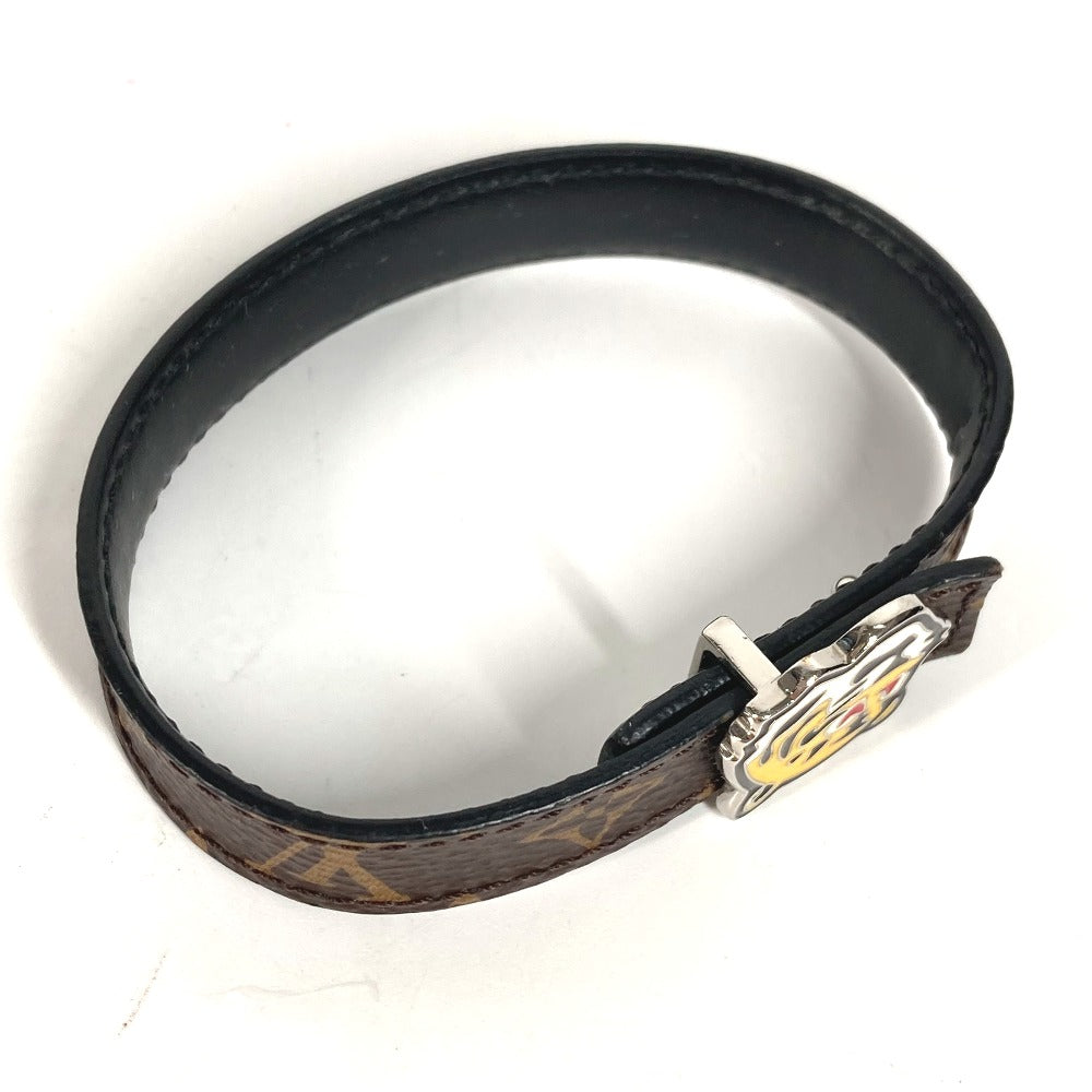 LOUIS VUITTON bracelet M8042D Monogram canvas Brown Monogram NIGO collaboration LV Tiger Bracelet mens Used Authentic