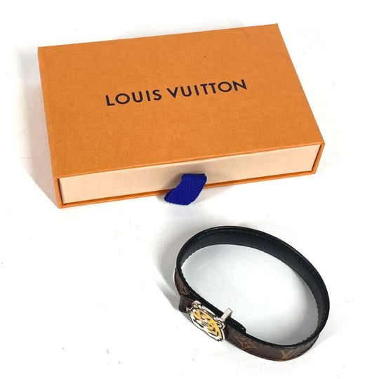 LOUIS VUITTON bracelet M8042D Monogram canvas Brown Monogram NIGO collaboration LV Tiger Bracelet mens Used Authentic