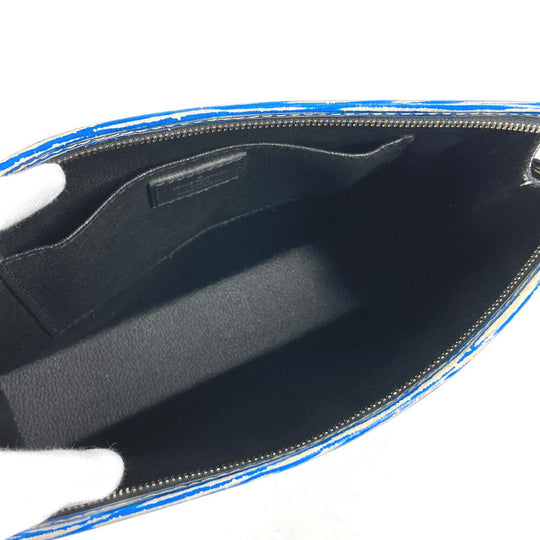 LOUIS VUITTON business bag M54654 Epi Leather blue Epi denim posh toilette mens Used Authentic