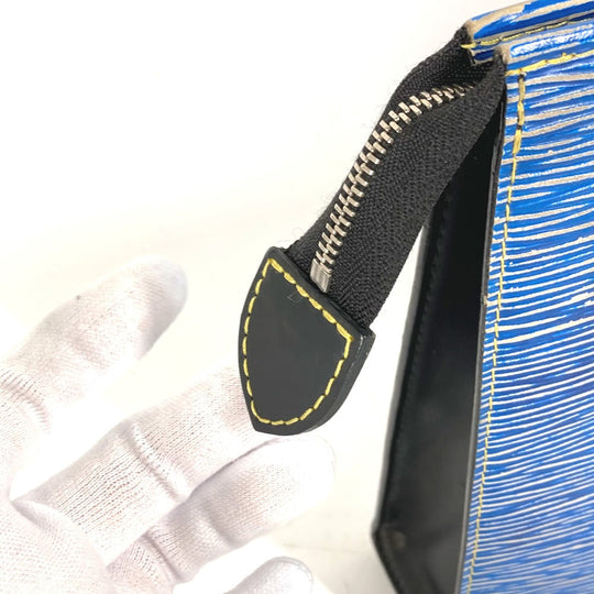 LOUIS VUITTON business bag M54654 Epi Leather blue Epi denim posh toilette mens Used Authentic