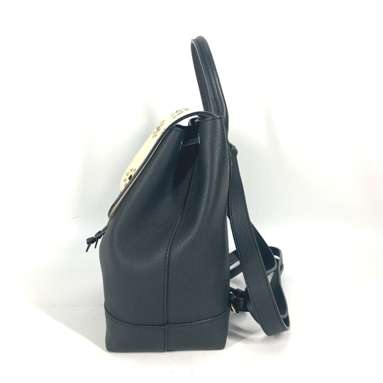 LOUIS VUITTON Backpack M54108 leather black Rock Me Backpack Studs Women Used Authentic
