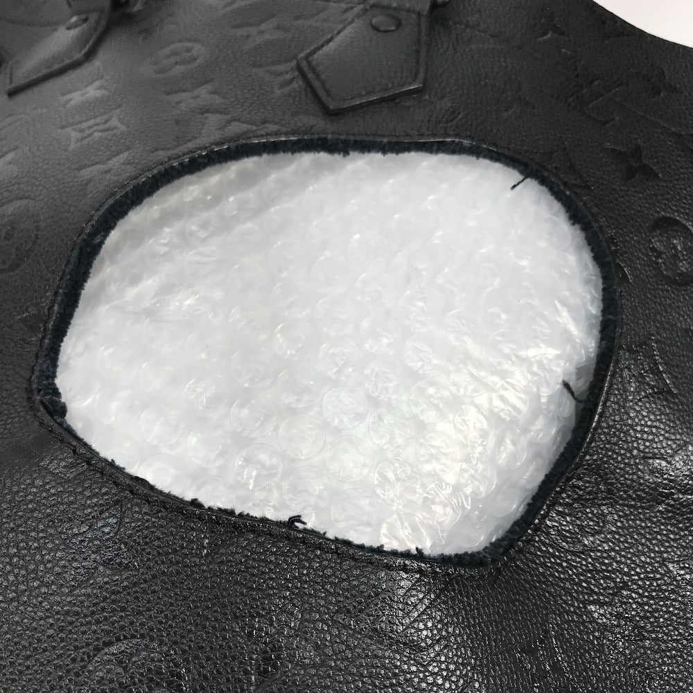 LOUIS VUITTON Tote Bag M45887 Monogram Ann Platt Leather black Rei Kawakubo collaboration Monogram Empreinte With Holes PM mens Used Authentic