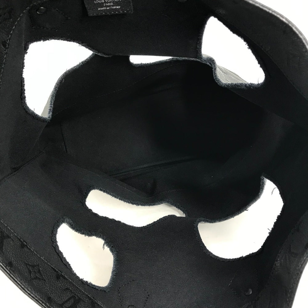 LOUIS VUITTON Tote Bag M45887 Monogram Ann Platt Leather black Rei Kawakubo collaboration Monogram Empreinte With Holes PM mens Used Authentic