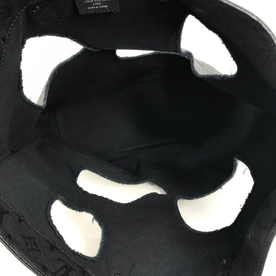 LOUIS VUITTON Tote Bag M45887 Monogram Ann Platt Leather black Rei Kawakubo collaboration Monogram Empreinte With Holes PM mens Used Authentic