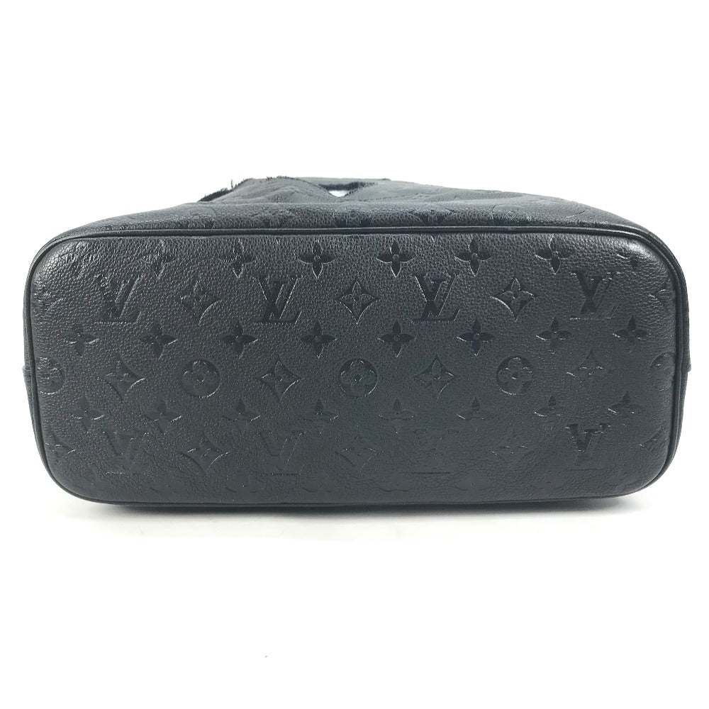 LOUIS VUITTON Tote Bag M45887 Monogram Ann Platt Leather black Rei Kawakubo collaboration Monogram Empreinte With Holes PM mens Used Authentic