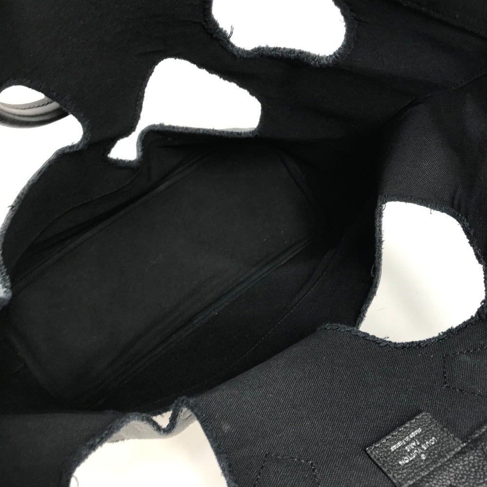 LOUIS VUITTON Tote Bag M45887 Monogram Ann Platt Leather black Rei Kawakubo collaboration Monogram Empreinte With Holes PM mens Used Authentic