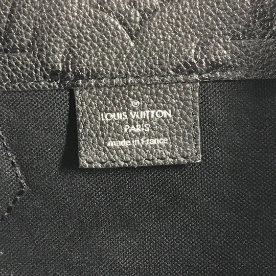 LOUIS VUITTON Tote Bag M45887 Monogram Ann Platt Leather black Rei Kawakubo collaboration Monogram Empreinte With Holes PM mens Used Authentic