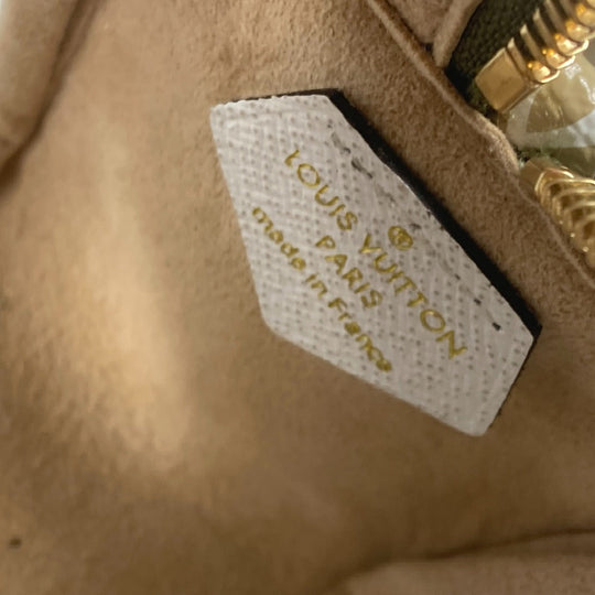 LOUIS VUITTON Shoulder Bag M67610 Monogram Giant Canvas, Plastics khaki Monogram Giant Beach porch Women Used Authentic