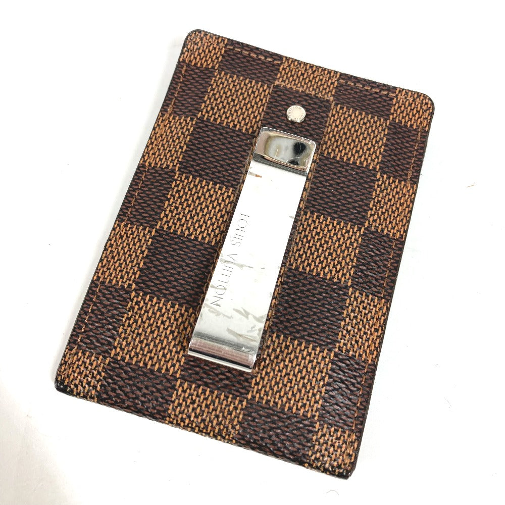 LOUIS VUITTON Card Case N61209 Damier canvas Brown Damier Porte Cartes Pance Women Used Authentic
