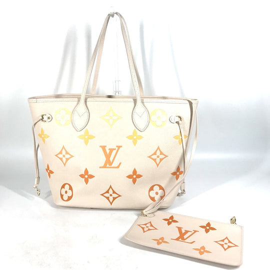 LOUIS VUITTON Tote Bag M46516 Monogram Ann Platt Leather beige Monogram Ann Platt Neverfull MM Women Used Authentic