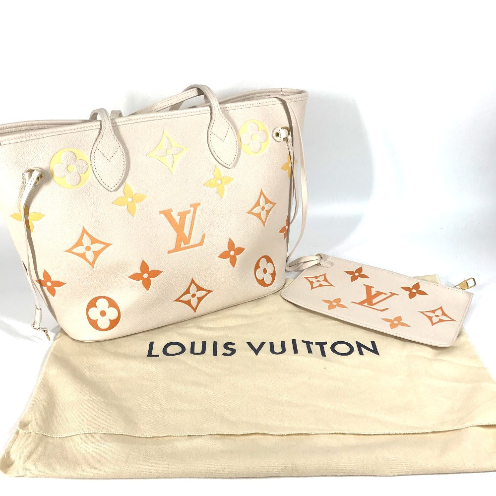 LOUIS VUITTON Tote Bag M46516 Monogram Ann Platt Leather beige Monogram Ann Platt Neverfull MM Women Used Authentic