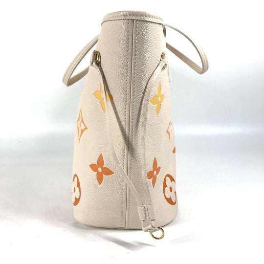 LOUIS VUITTON Tote Bag M46516 Monogram Ann Platt Leather beige Monogram Ann Platt Neverfull MM Women Used Authentic