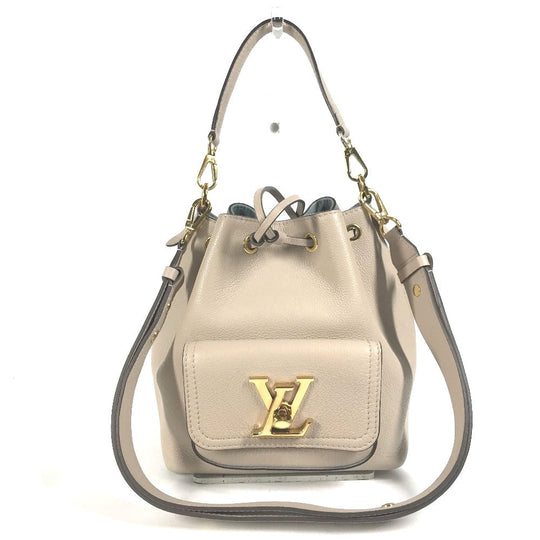 LOUIS VUITTON Shoulder Bag M57688 leather beige Handbag Rock Me BucketNV Women Used Authentic