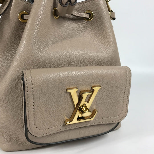 LOUIS VUITTON Shoulder Bag M57688 leather beige Handbag Rock Me BucketNV Women Used Authentic