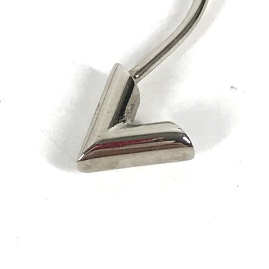 LOUIS VUITTON Earring MP1536 metal Silver Accessories Petite Essential V Women Used Authentic