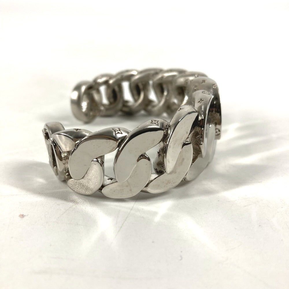 LOUIS VUITTON Bangle MP3011 metal Silver Bracelet LV Links mens Used Authentic