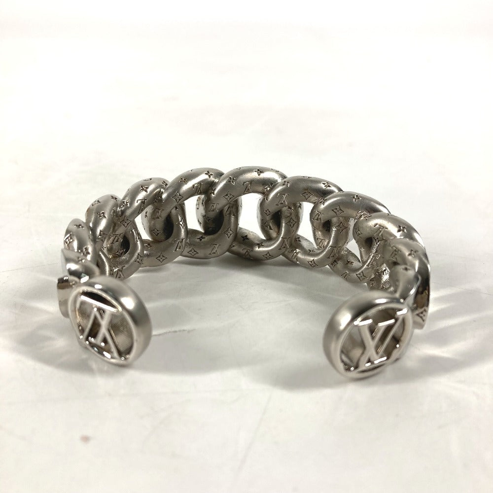 LOUIS VUITTON Bangle MP3011 metal Silver Bracelet LV Links mens Used Authentic