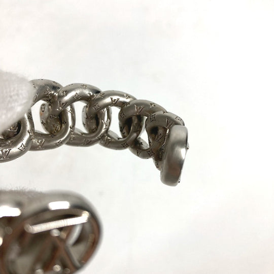 LOUIS VUITTON Bangle MP3011 metal Silver Bracelet LV Links mens Used Authentic