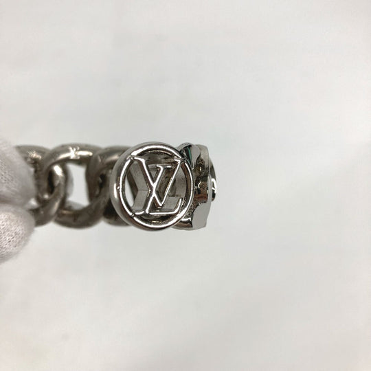 LOUIS VUITTON Bangle MP3011 metal Silver Bracelet LV Links mens Used Authentic
