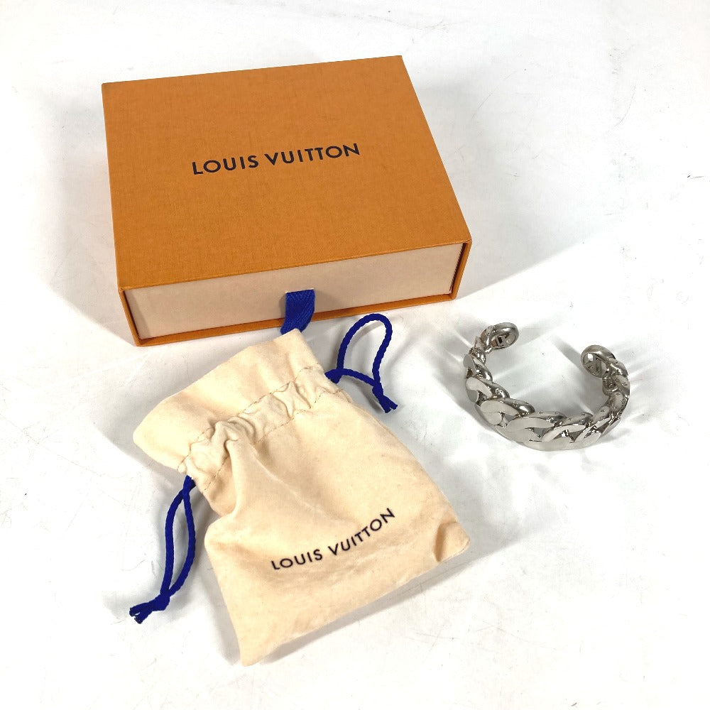 LOUIS VUITTON Bangle MP3011 metal Silver Bracelet LV Links mens Used Authentic