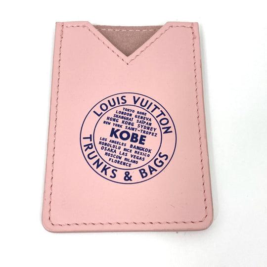 LOUIS VUITTON Card Case unidentified leather pink Novelty not for sale Kobe Limited KOBE Women Used Authentic