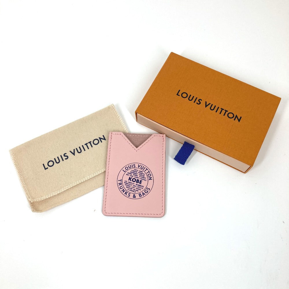 LOUIS VUITTON Card Case unidentified leather pink Novelty not for sale Kobe Limited KOBE Women Used Authentic