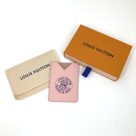 LOUIS VUITTON Card Case unidentified leather pink Novelty not for sale Kobe Limited KOBE Women Used Authentic