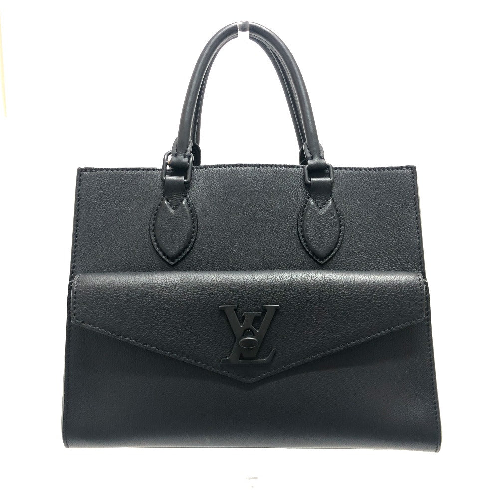 LOUIS VUITTON Handbag M55845 Grain Calfskin Leather black Rock Me Tote PM