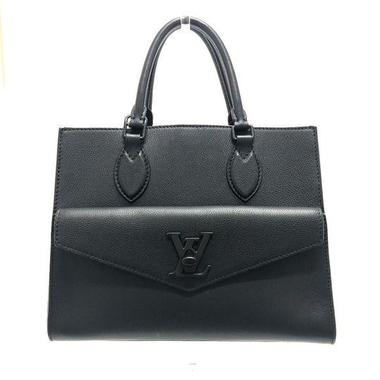 LOUIS VUITTON Handbag M55845 Grain Calfskin Leather black Rock Me Tote PM