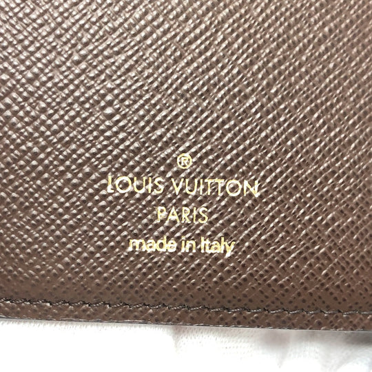 LOUIS VUITTON Folded wallet N60043 Damier canvas Brown Portefeuille Normandy Women Used Authentic