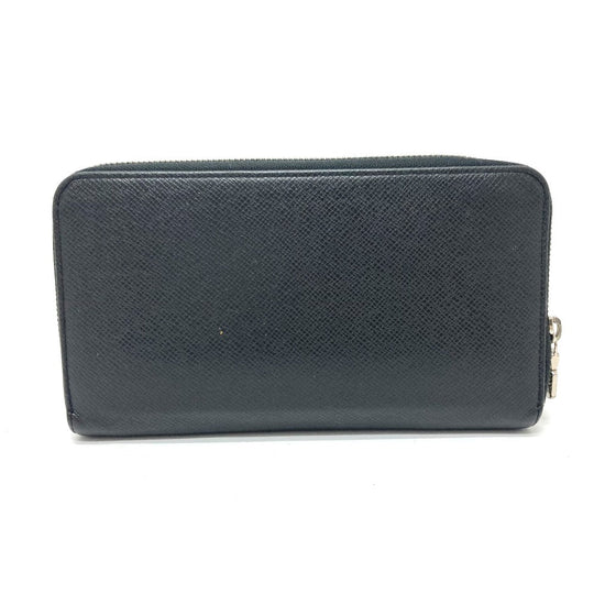 LOUIS VUITTON Long Wallet Purse M30056 Taiga Leather black Zippy Organizer NM mens Used Authentic