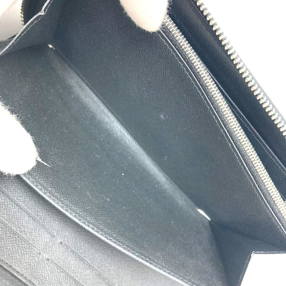 LOUIS VUITTON Long Wallet Purse M30056 Taiga Leather black Zippy Organizer NM mens Used Authentic