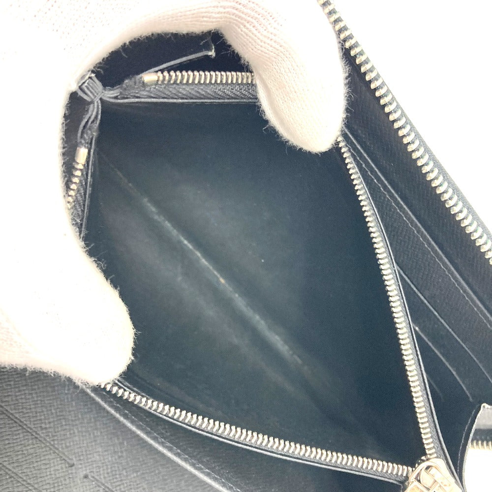 LOUIS VUITTON Long Wallet Purse M30056 Taiga Leather black Zippy Organizer NM mens Used Authentic
