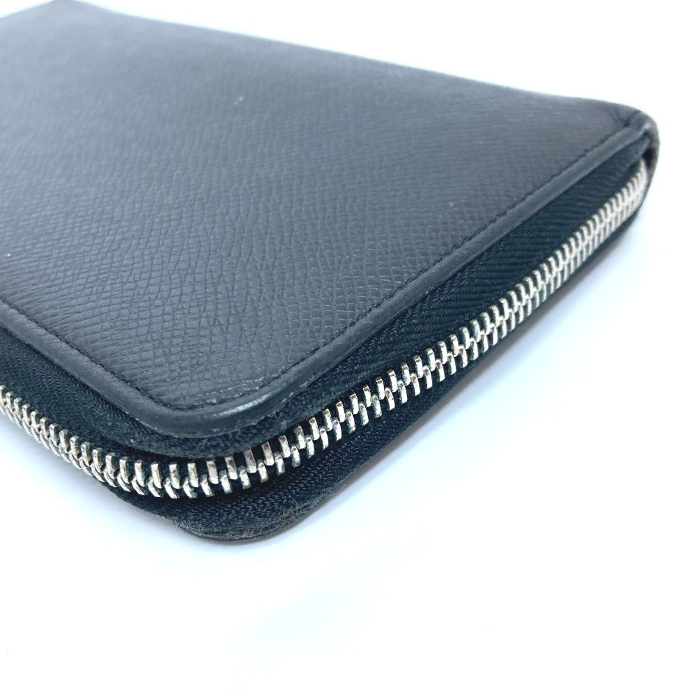 LOUIS VUITTON Long Wallet Purse M30056 Taiga Leather black Zippy Organizer NM mens Used Authentic